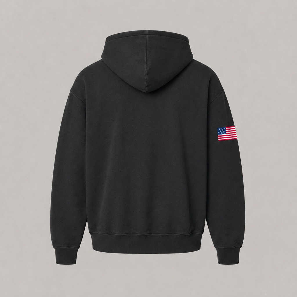 onya Men's Post-Game Hoodie - Pigment Black — back view